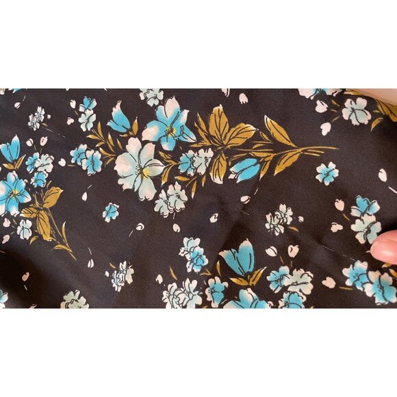 LOFT Sleepwear Floral‎ Satin Pajama Pants Large Dark Cottagecore Romantic Dainty - Picture 7 of 12
